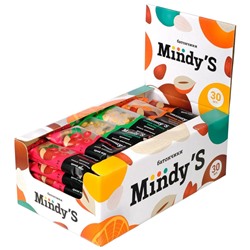 Mindy`S Ореховые батончики 30шт (блок три вида по 10шт Миндаль-клюква, Кешью-семечки тыквы, Миндаль-Апельсин) 1050г