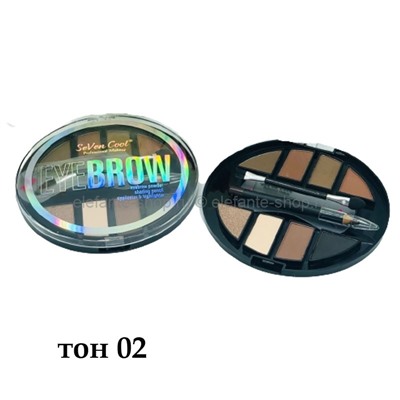 Тени для бровей Seven Cool Eyebrow And Shadow Powder