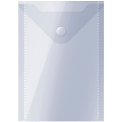 Папка-конверт на кнопке А6, (105*148мм)150мкм, прозрачная 267536