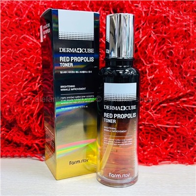 Питательный тонер FarmStay Derma Cube Red Propolis Toner 140ml (13)