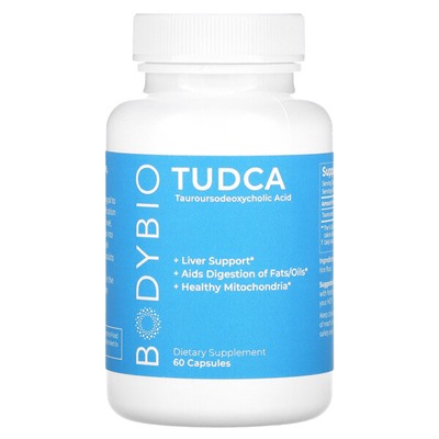 BodyBio TUDCA, Тауроурсодезоксихолевая кислота - 60 капсул - BodyBio