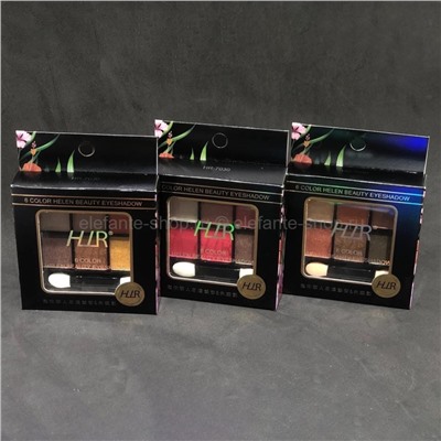 Набор из трех палеток теней HRL 6 Color Helen Beauty Eyeshadow (125)