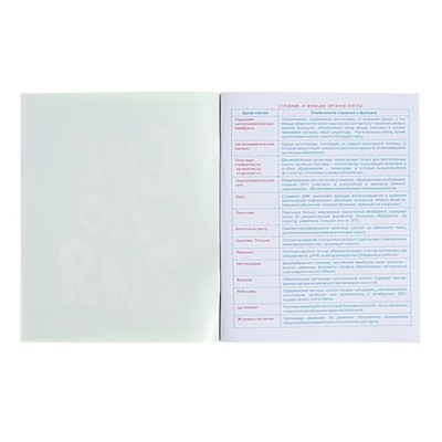 Тетрадь предметная "Домино", 48 листов в клетку, "Биология", обложка пластиковая, блок офсет