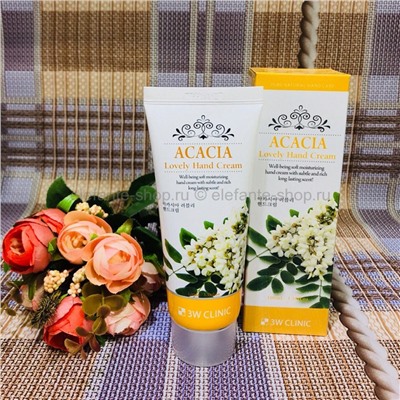 Крем для рук 3W Clinic Acacia Lovely Hand Cream, 100 мл (78)