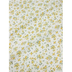 Сатин "Желтые цветочки на белом", ш.2.35м, хлопок-100%, 110гр/м.кв