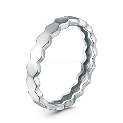 Кольцо из серебра родированное к-0101р