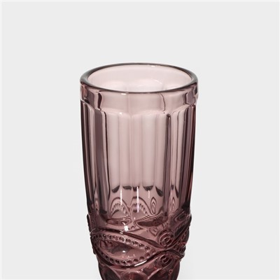 Набор бокалов из стекла для шампанского Magistro «Ла-Манш», 160 мл, 7×20 см, 6 шт, цвет розовый