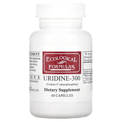 Ecological Formulas Uridine-300 - 60 капсул - Ecological Formulas - Формулы для детокса и очищения