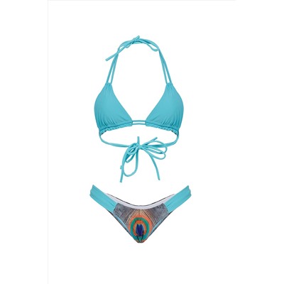 Купальник на завязках с ярким принтом женский сексуальный купальник со стрингами "Лето" Nothing But Love #818016