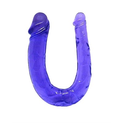 Фаллоимитатор гелевый двухсторонний "Double mini dildo" фиолетовый