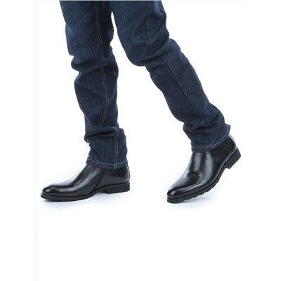 01-H9003-B82-SW3 BLACK Ботинки демисезонные мужские (натуральная кожа)