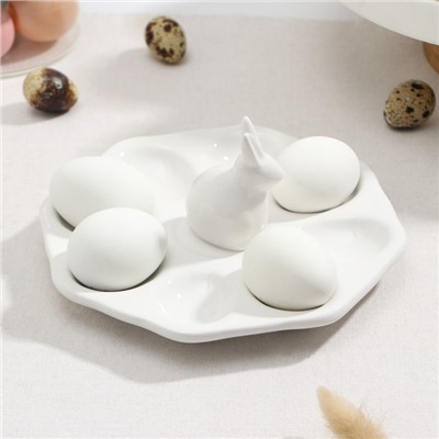 УЦЕНКА Подставка для яиц Доляна «Зайка», 19×9 см, 8 ячеек