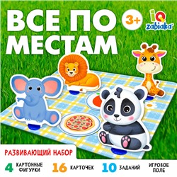 Развивающий набор «Всё по местам», 16 карточек, 10 заданий, 3+