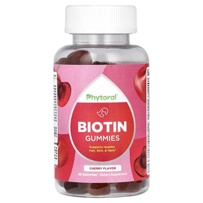 Phytoral Биотин, Вишня - 60 жевательных конфет - Phytoral