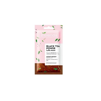 BIELENDA Luffa Mask Black Tea 2в1 с увлажняющий пилингом скрабом 8г