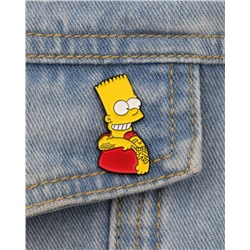 Металлический значок "Барт с тату" Ш*В: 1.6*3см