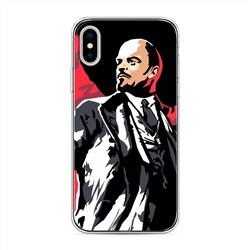 Силиконовый чехол Ленин 2 на iPhone X (10)