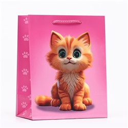 Пакет подарочный "Котик", 18 х 22,3 х 10 см