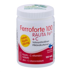 Ferroforte 100 Железо Fe2+C 100 таблеток - для поддержания здоровья и иммунитета