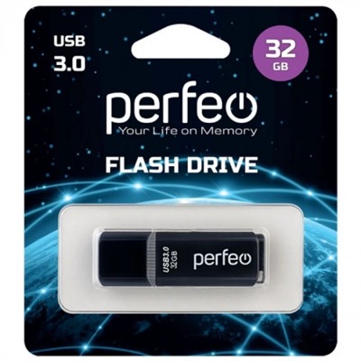 32Gb Perfeo C12 Black USB 3.0 (PF-C12B032)