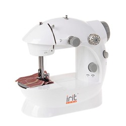 УЦЕНКА Швейная машинка Irit IRP-01, полуавтомат, от батареек/сети, бело-серая