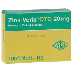 Zink (Цинк) Verla OTC 20 mg 100 шт
