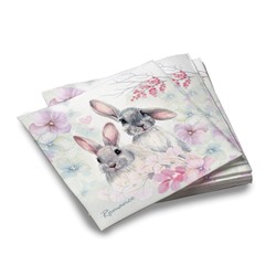 Салфетки бумажные трёхслойные «Кролики», (пастель), 33 × 33 см, 20 штук
