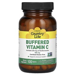 Country Life Буферизованный Витамин C, 500 мг, 100 таблеток - Country Life