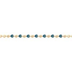 Браслет из золота с синими топазами и фианитами, 750274