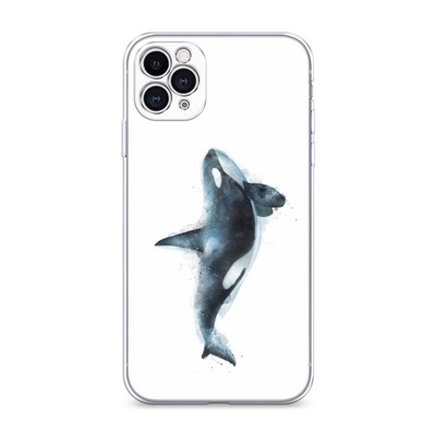 Силиконовый чехол Нарисованный кит на iPhone 11 Pro