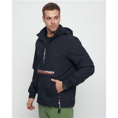 Куртка-анорак спортивная мужская темно-синего цвета 88620TS