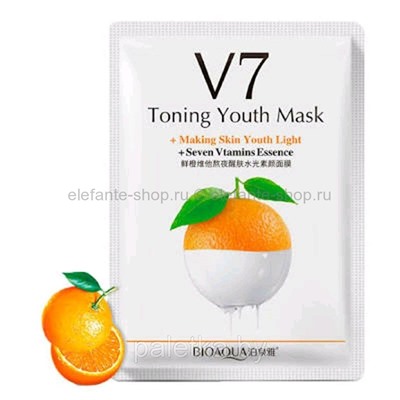 Увлажняющая маска BioAqua V7 Toning Youth Mask