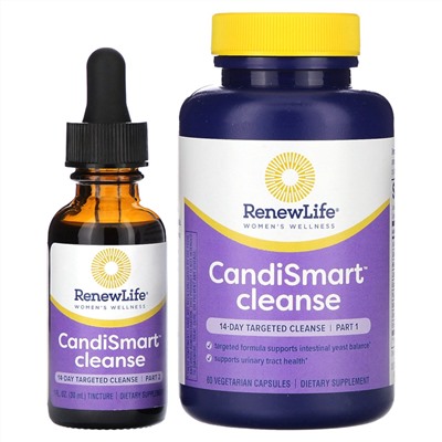 Renew Life CandiSmart Cleanse, 14-дневное целенаправленное очищение, 2 части