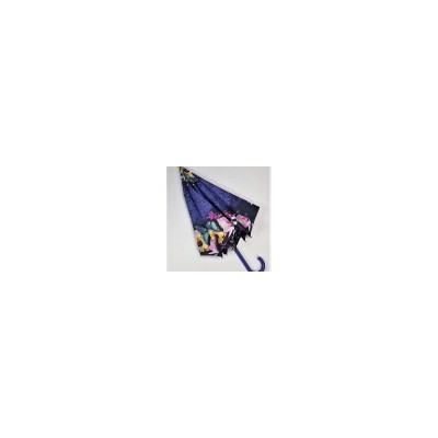 Зонт-трость женский DINIYA арт.894 полуавт 24(61см)Х8К узоры