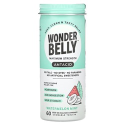 Wonderbelly Антацид, Арбуз и мята, 60 жевательных таблеток