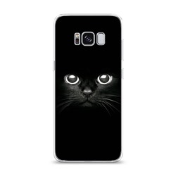 Силиконовый чехол Взгляд черной кошки на Samsung Galaxy S8