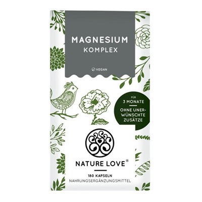 Nature Love Magnesium Komplex Kapseln Витамины с Магнием для снижения усталости, капсулы, 180 шт.