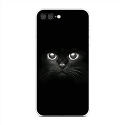 Силиконовый чехол Взгляд черной кошки на iPhone 8 Plus