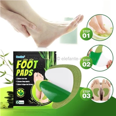 Детокс-патчи для ног Sumifun Foot Pads 6 piece (106)