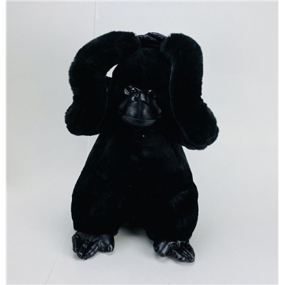Мягкая игрушка Горилла обнимашка черная 30см