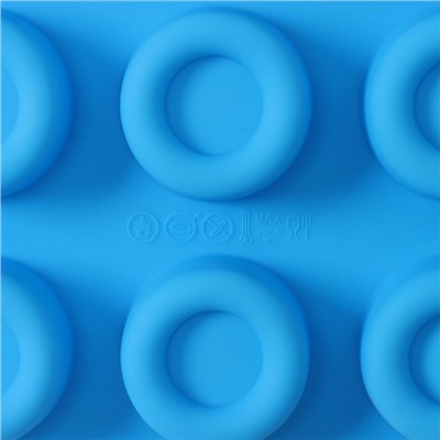 Форма силиконовая для выпечки Доляна «Лолли.Круг», 30×17×2,5 см, 15 ячеек, цвет МИКС