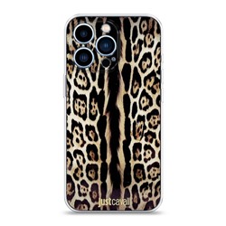 Силиконовый чехол Леопард кавалли на iPhone 13 Pro