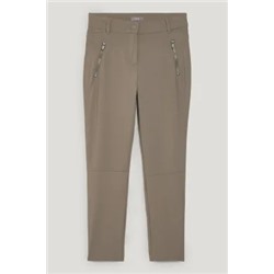 Cloth trousers - mid-rise waist - slim fit