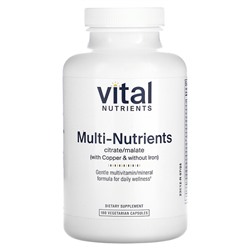 Vital Nutrients Мультипитательные вещества, 180 вегетарианских капсул