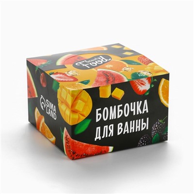 Бомбочка для ванны, 40 г, аромат фруктов, BEAUTY FOOD