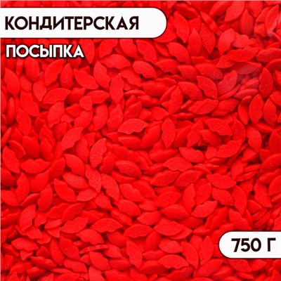 Кондитерская посыпка «Губки», красная, 750 г