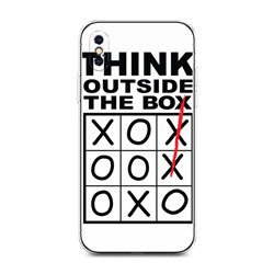 Силиконовый чехол Think outside the box на iPhone XS Max (10S Max)