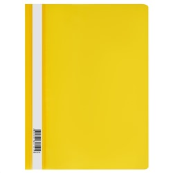 Папка-скоросшиватель пластик. А4, 160мкм СТАММ А4, желтая с прозрачным верхом ММ-30719