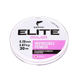 Леска монофильная Salmo Elite FLUORO COATED NYLON, диаметр 0.2 мм, тест 3.87 кг, 30 м, прозрачная