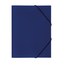 Папка на резинке СТАММ А4, 500мкм, пластик, синяя ММ-32189